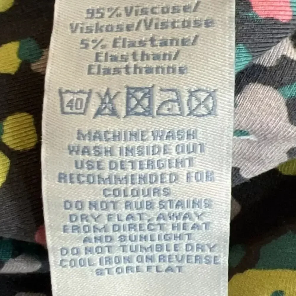 BODEN Women's St. Lucia‎ Halter Dress US Sz 6 Grey Floral Chartreuse Multicolor